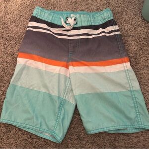 Old Navy Kids Swim Trunks - Aqua, Navy, Orange